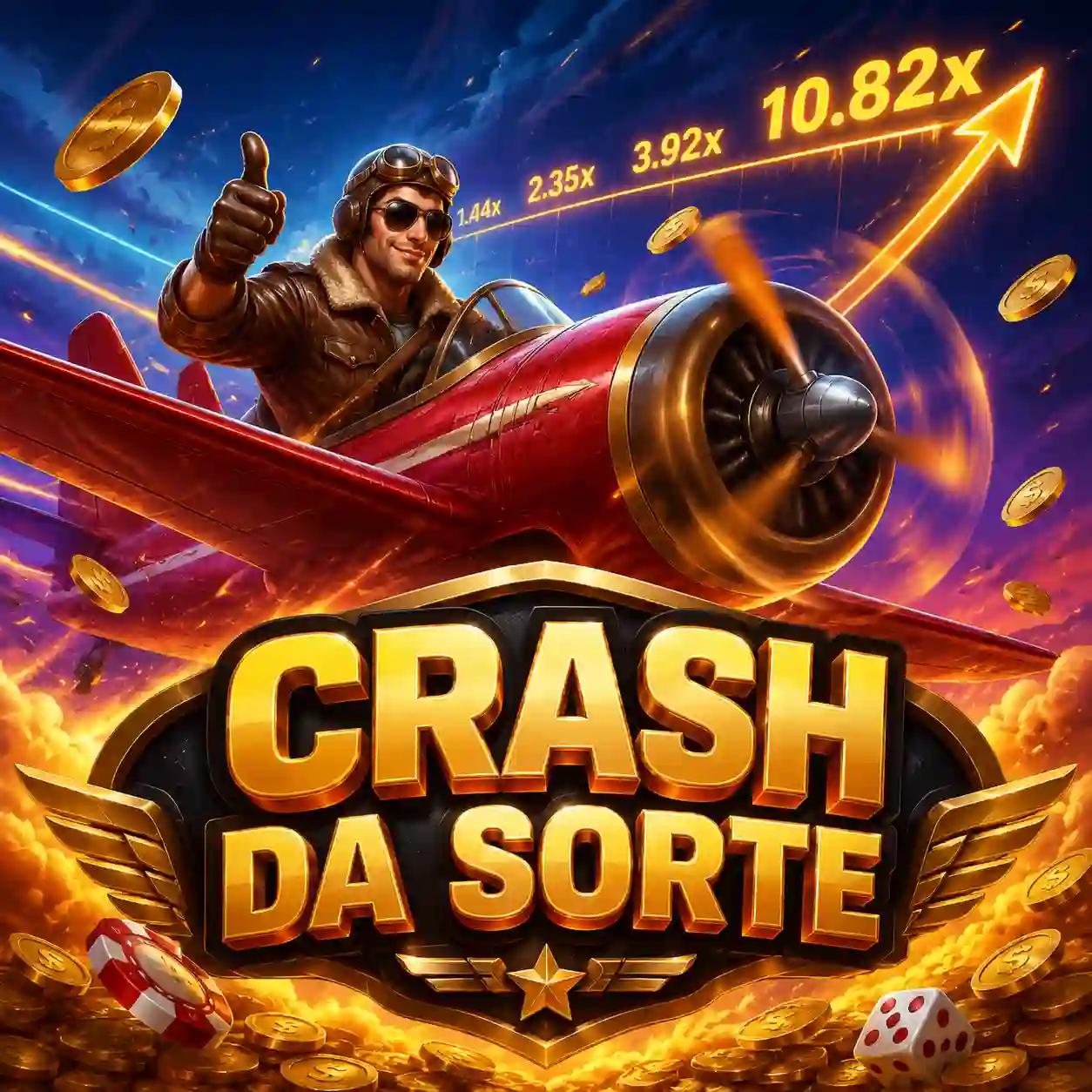 Gráfico de multiplicador crescente estilo jogo crash